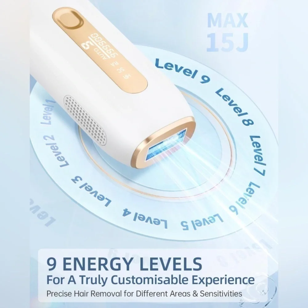 IPL Laser Hair Removal Device Unisex 3 In 1 9 Levels Pain Free Permanent UNUSED
